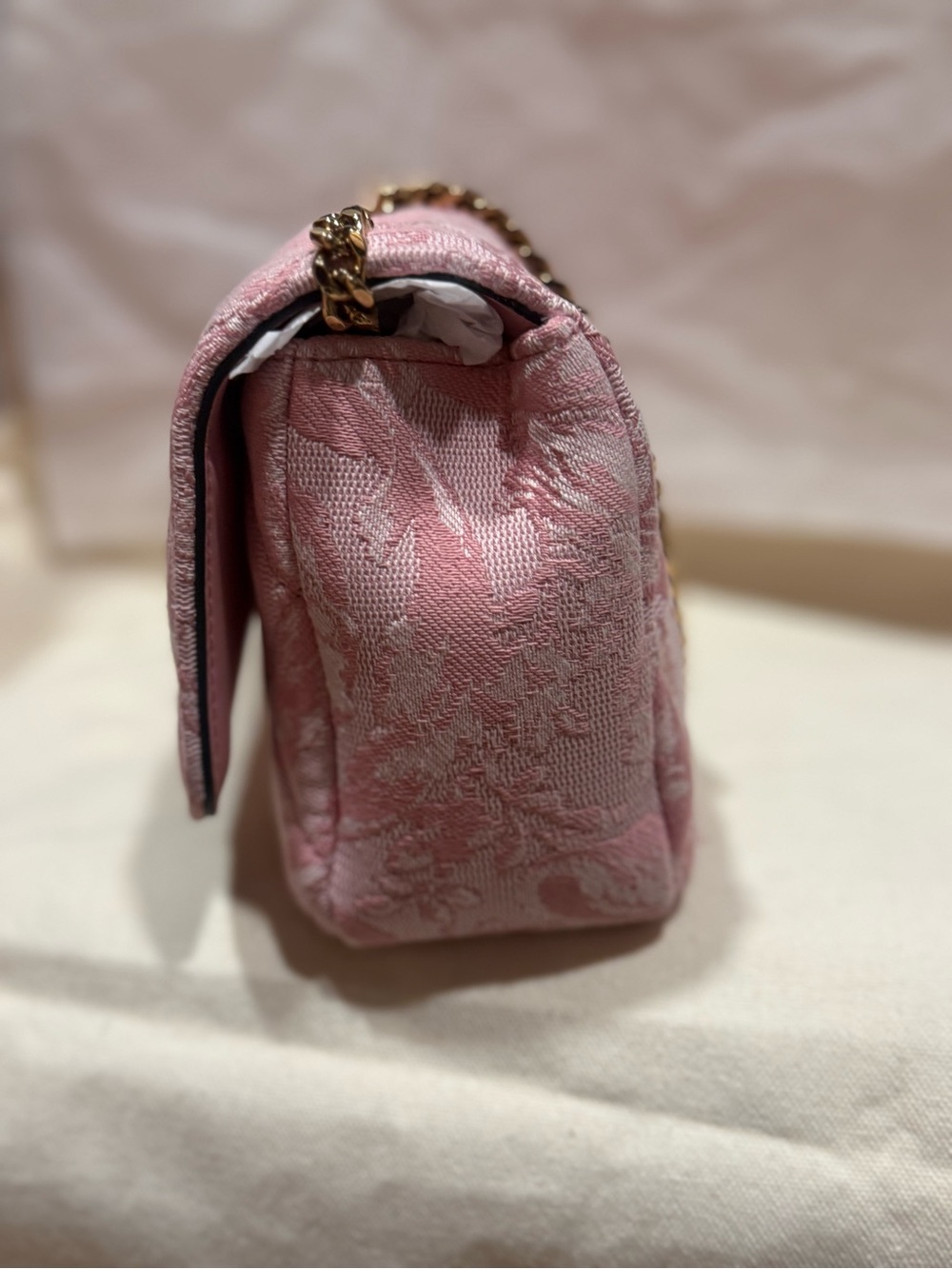 Versace Quilted Blush Pink Shoulder Bag with Gold Medusa Coin - Picture 6 of 11